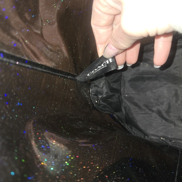 Coach Shimmering Black Tote Bag - Picture 8 of 14